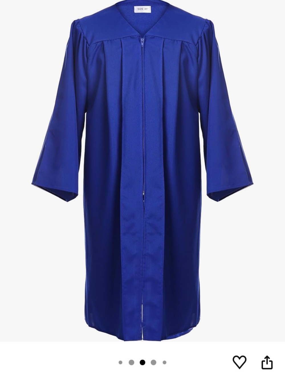 Graduation Cap and Gown Royal Blue Elementary Middle High School XXS 39”